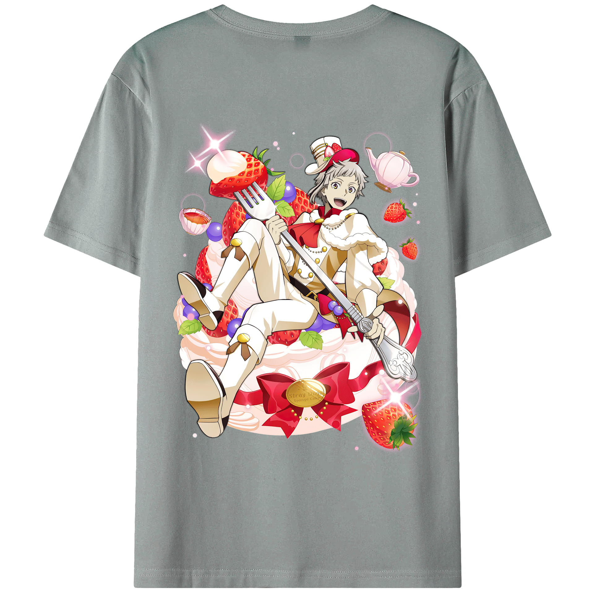 （画像用） 文豪ストレイドッグス Bungo Stray Dogs 綿100％ メンズ半袖Tシャツ（バックプリント） 通気性